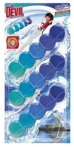 Dr. DEVIL BiColour WC 5Ball, Polar aqua, 3 x 35g, závěs